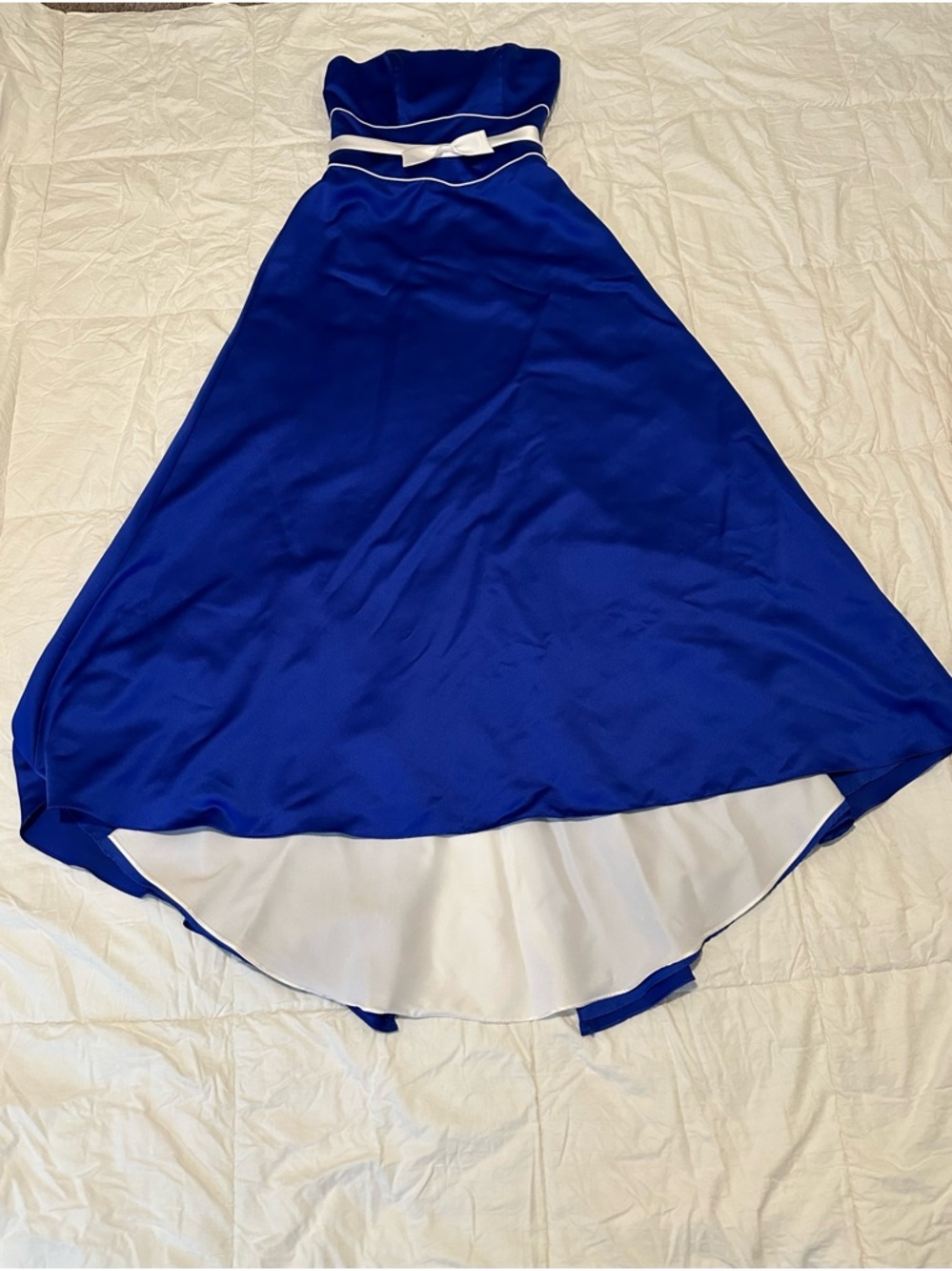 Alfred Angelo Royal Blue Strapless Formal Dress – Size 12 (Runs Small).